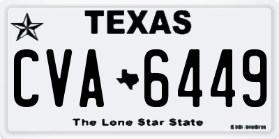 TX license plate CVA6449