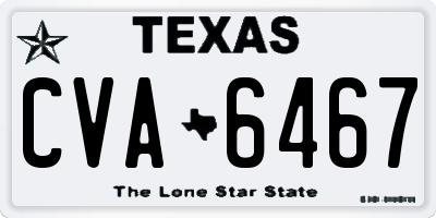 TX license plate CVA6467