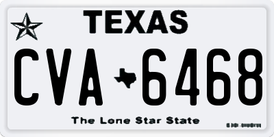 TX license plate CVA6468