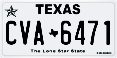 TX license plate CVA6471