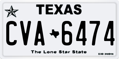 TX license plate CVA6474