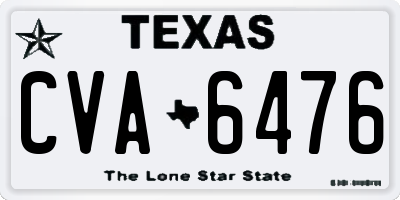 TX license plate CVA6476