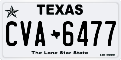 TX license plate CVA6477