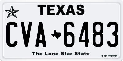 TX license plate CVA6483