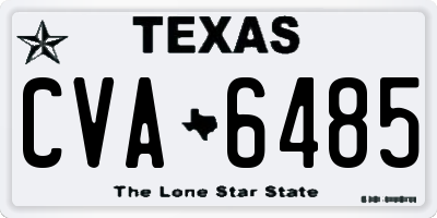 TX license plate CVA6485