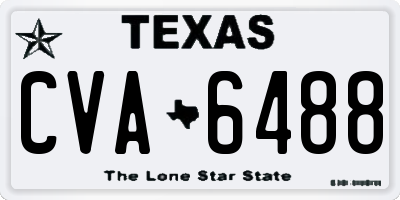 TX license plate CVA6488