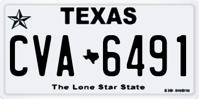 TX license plate CVA6491