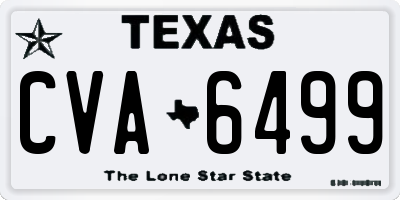 TX license plate CVA6499