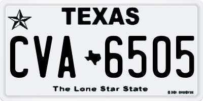 TX license plate CVA6505