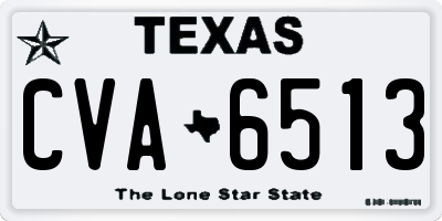 TX license plate CVA6513