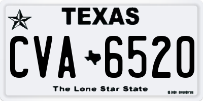 TX license plate CVA6520