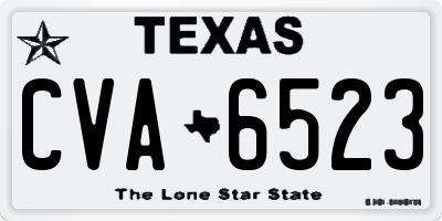 TX license plate CVA6523