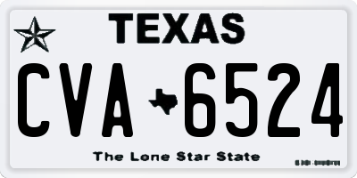 TX license plate CVA6524