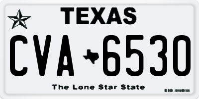TX license plate CVA6530