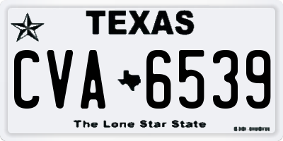 TX license plate CVA6539