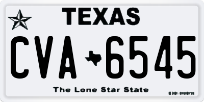TX license plate CVA6545