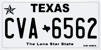 TX license plate CVA6562