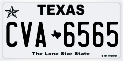 TX license plate CVA6565