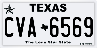 TX license plate CVA6569