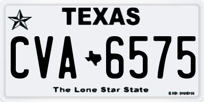 TX license plate CVA6575
