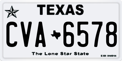 TX license plate CVA6578