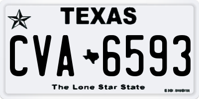 TX license plate CVA6593