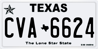 TX license plate CVA6624