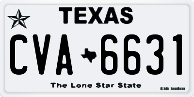 TX license plate CVA6631