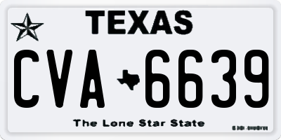 TX license plate CVA6639