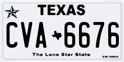 TX license plate CVA6676