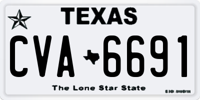 TX license plate CVA6691