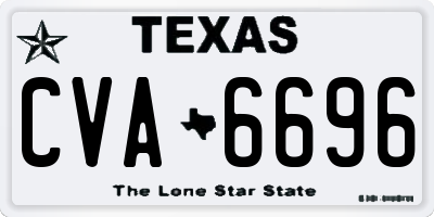 TX license plate CVA6696