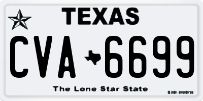 TX license plate CVA6699