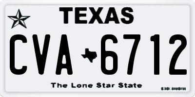 TX license plate CVA6712