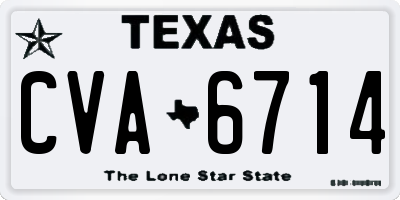 TX license plate CVA6714