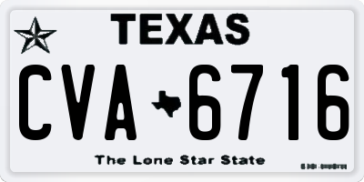 TX license plate CVA6716