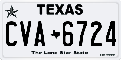 TX license plate CVA6724