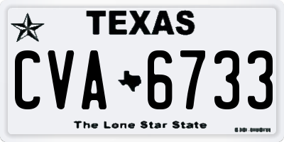 TX license plate CVA6733