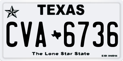 TX license plate CVA6736