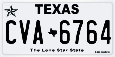 TX license plate CVA6764