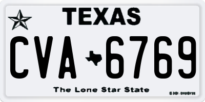 TX license plate CVA6769