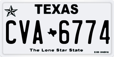 TX license plate CVA6774