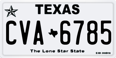 TX license plate CVA6785