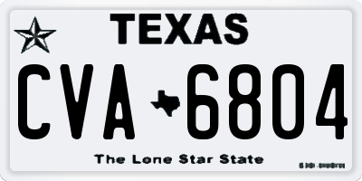 TX license plate CVA6804