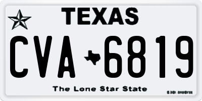 TX license plate CVA6819