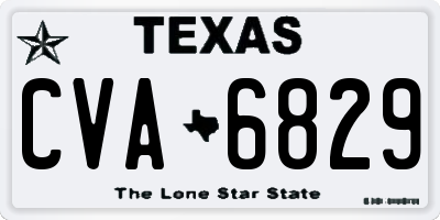 TX license plate CVA6829