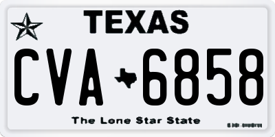 TX license plate CVA6858