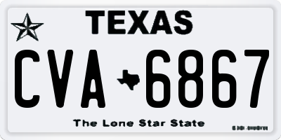 TX license plate CVA6867