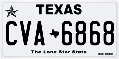 TX license plate CVA6868