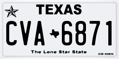 TX license plate CVA6871